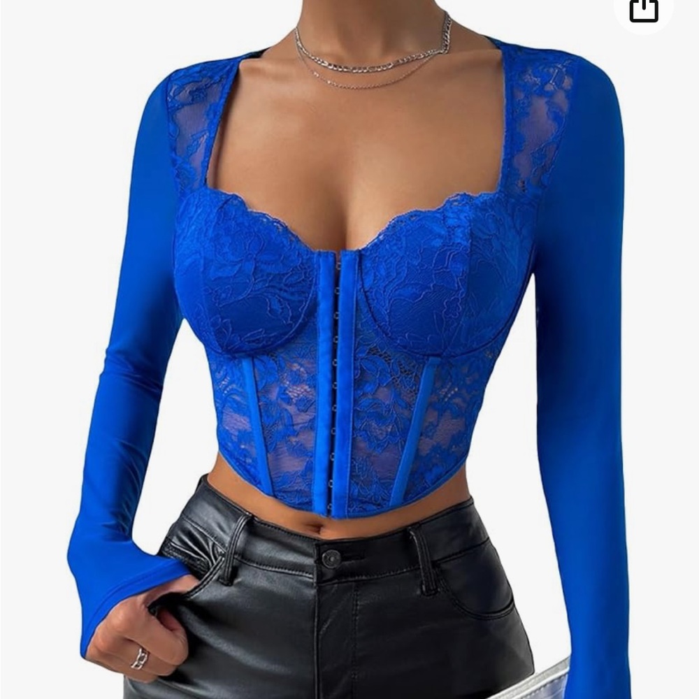 Blue Corset Top